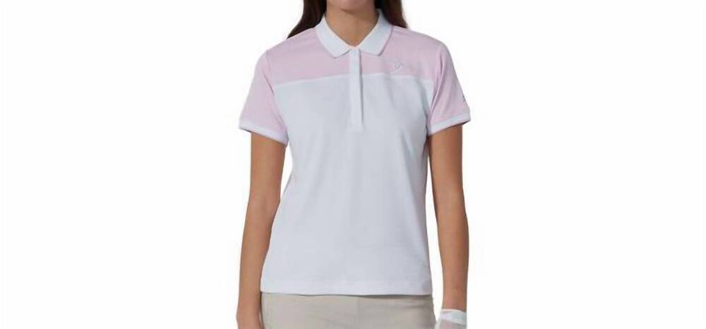 NEW DAILY SPORTS polo shirt in white/pink